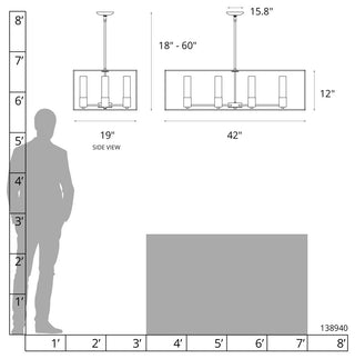 Portico Pendant, Bronze, Natural Iron Accent