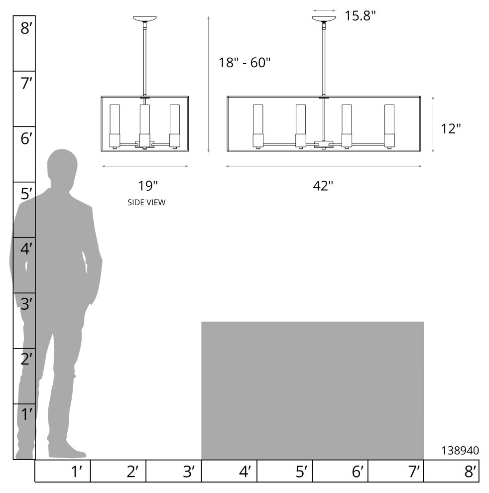 Portico Pendant, Bronze, Natural Iron Accent