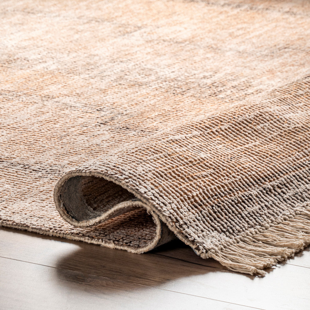 Ginger Cotton-Blend Area Rug, Tan 10'x14'