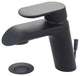 i1 Single Handle Bathroom Faucet with Brass Pop Up Drain, Matte Black