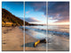 "Looe Cornwall Beach at Sunrise" Beach Metal Wall Art, 3 Panels, 36"x28"