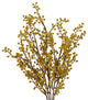 18"H Faux Flocked Berry Decoration, Gold