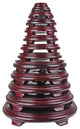 Dark Red Mahogany Porcelain Vase Stand, 5