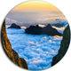 Gran Canaria Sunset Over Clouds, Seashore Large Disc Metal Artwork, 11"