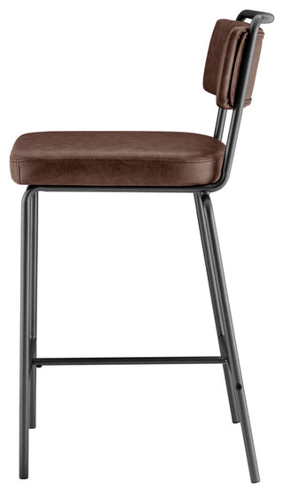 Zander Counter Stool, Toasted Dark Brown, Pu