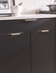 Extent 4-9/16" CTC Cabinet Edge Pull, Satin Nickel