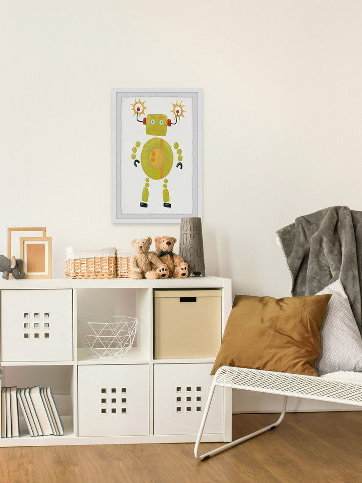 "Magnetic Robot" Framed Painting Print, 24"x36"