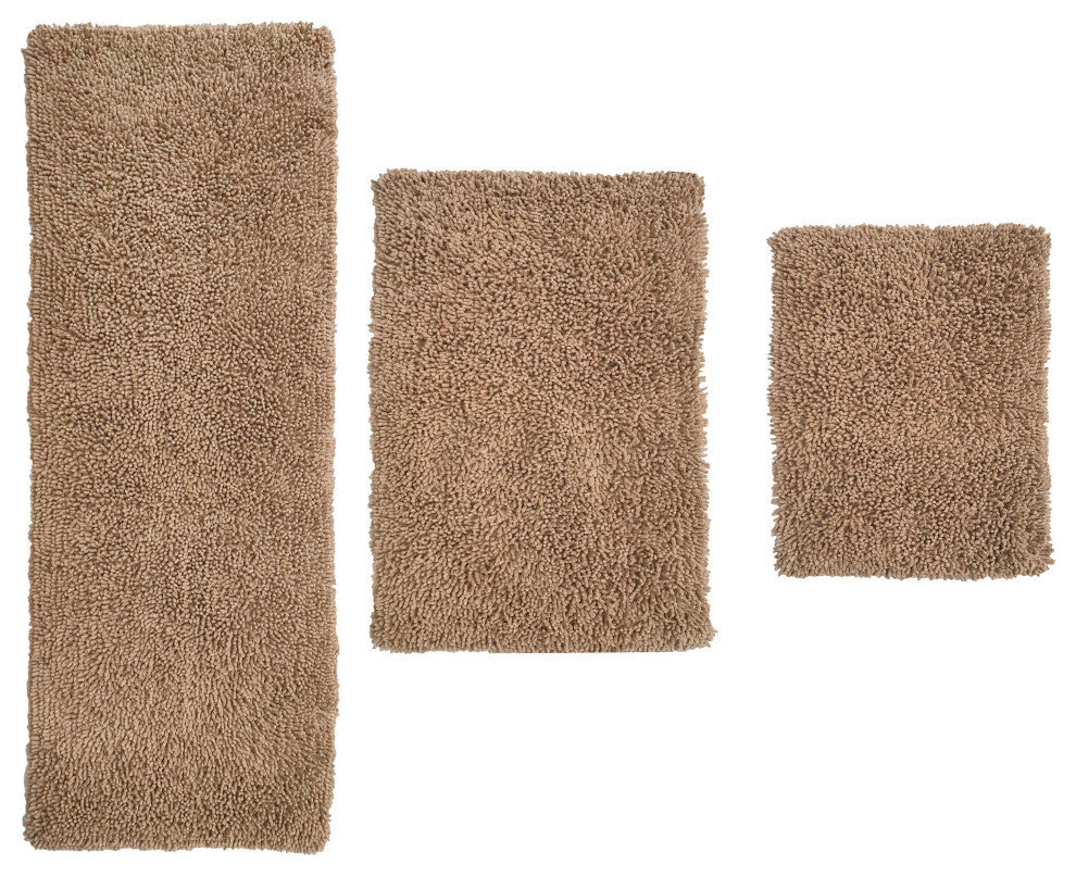 Fantasia Bath Rug Bath Rugs Set, 3-Piece Set With Runner, Linen