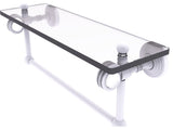 Pacific Grove 16" Dotted Glass Shelf and Towel Bar, Matte White