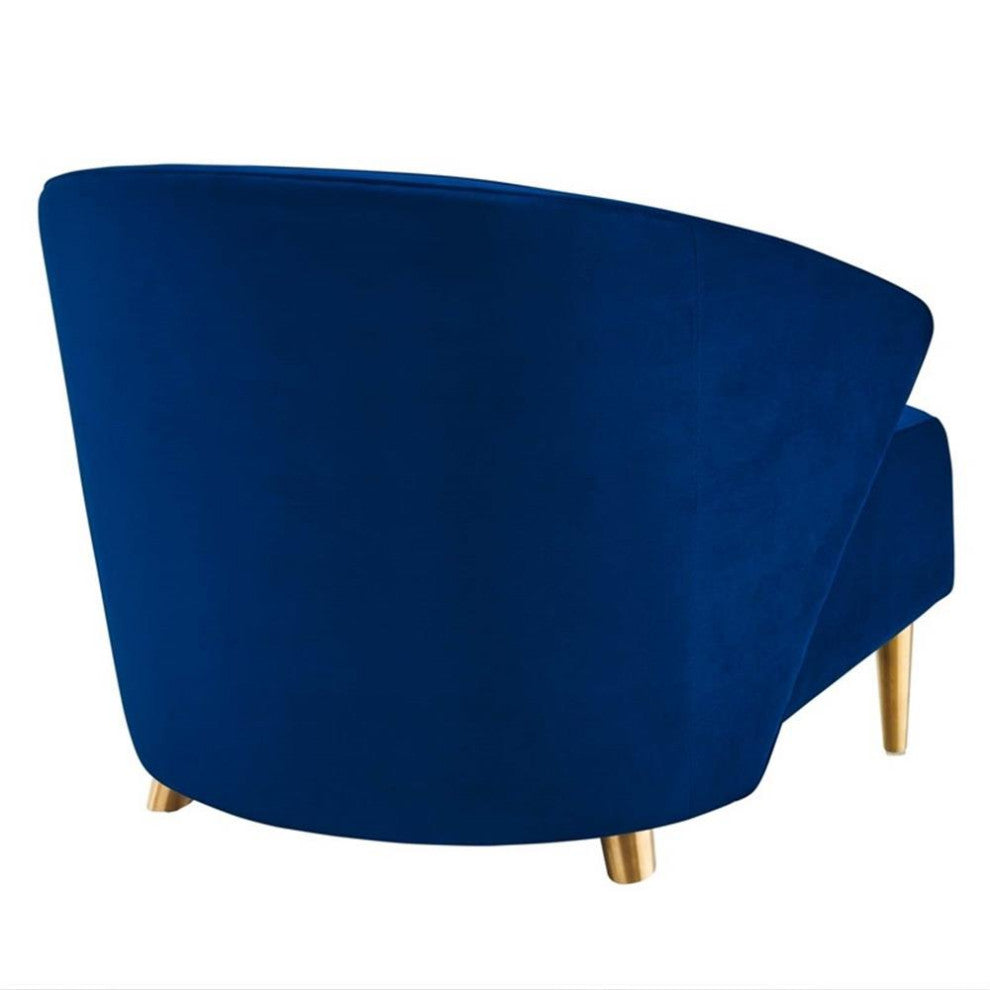 Odyssey Performance Velvet Armchair, Navy