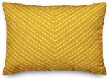 Yellow Chevron 14x20 Lumbar Pillow