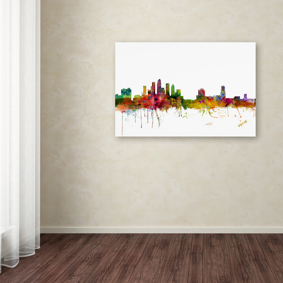 "Tampa, Florida Skyline" Canvas Art by Michael Tompsett