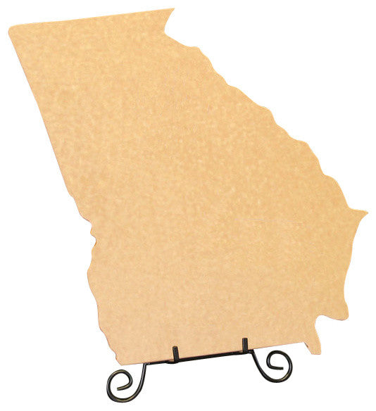 State Shaped Cutting Boards, Amber Bamboo, Georgia