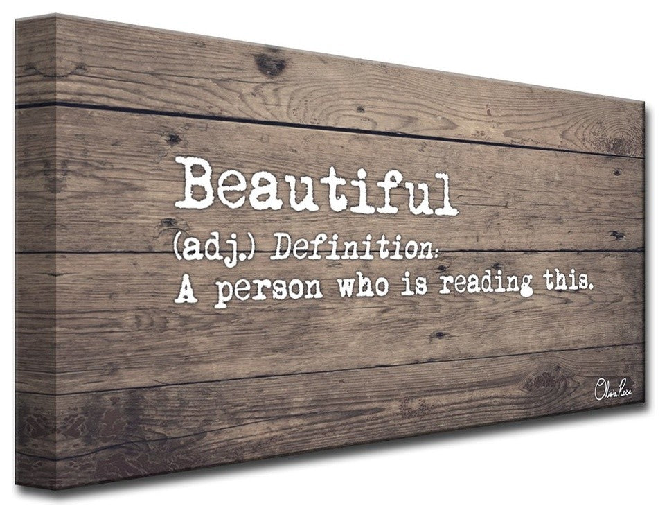 Ready2HangArt 'Define Beautiful' Inspirational Canvas Art, Olivia Rose