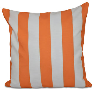 Classic Stripes Decorative Pillow, Celosia Orange, 26"x26"