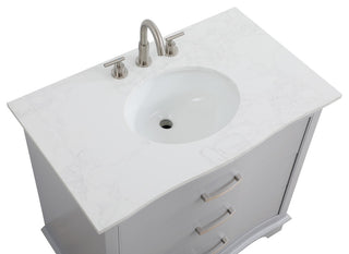 Home Living Knox 36" Single Bathroom Vanity, Grey