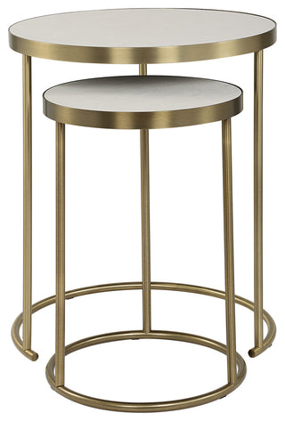 Uttermost Aragon White Nesting Tables Set of 2