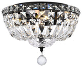 Elegant Lighting V2528F12/RC Tranquil 4 Light 12"W Flush Mount - Black