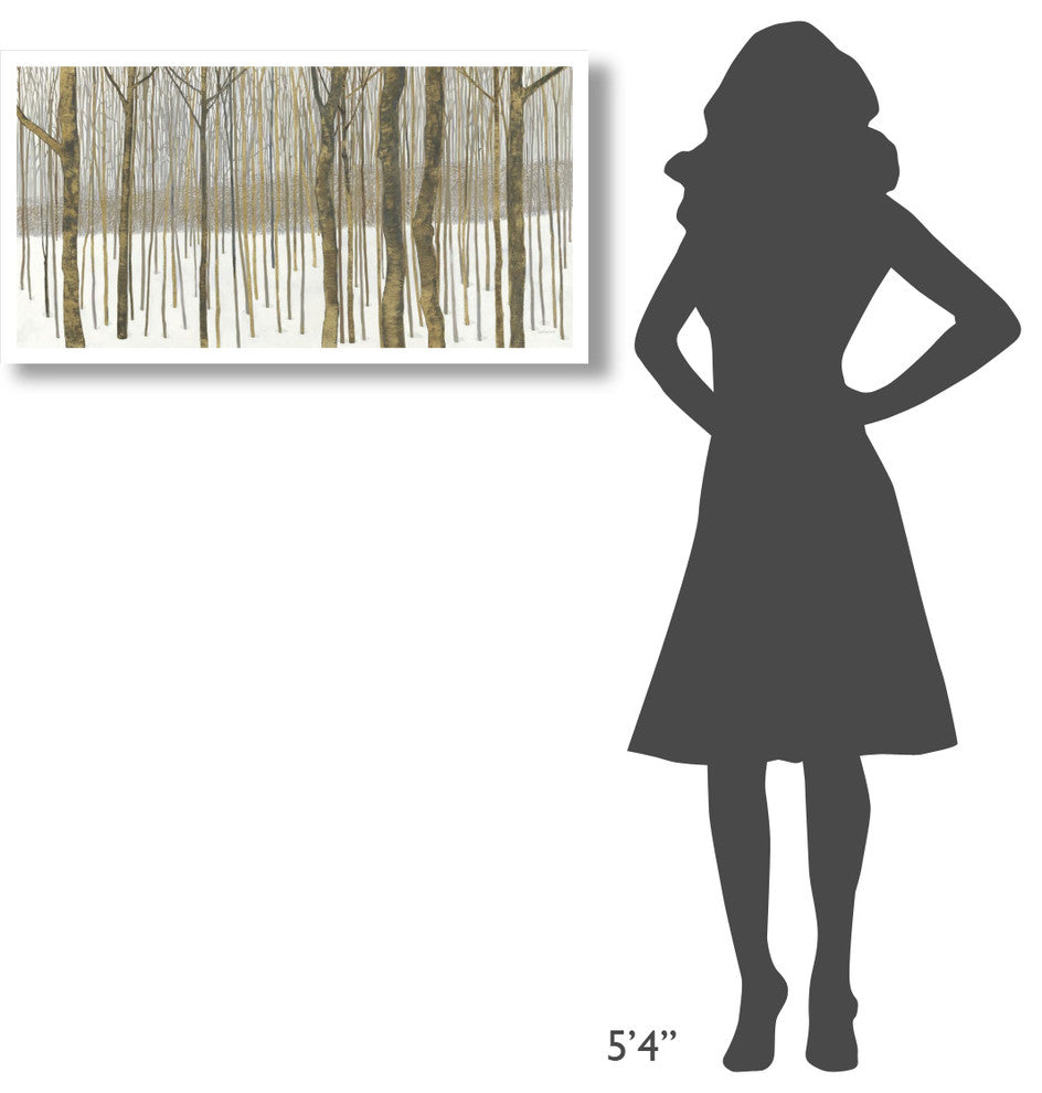 "Woods in Winter Gold" Digital Paper Print by Kathrine Lovell, 38"x20"