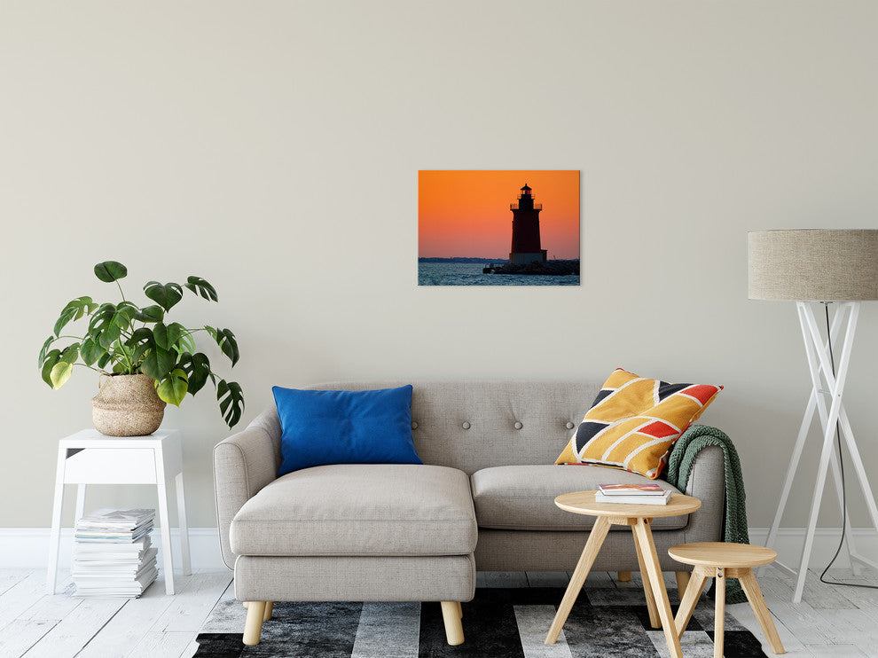 Sunset at Henlopen State Park 3 Coastal Canvas Wall Art Print, 16" X 20"