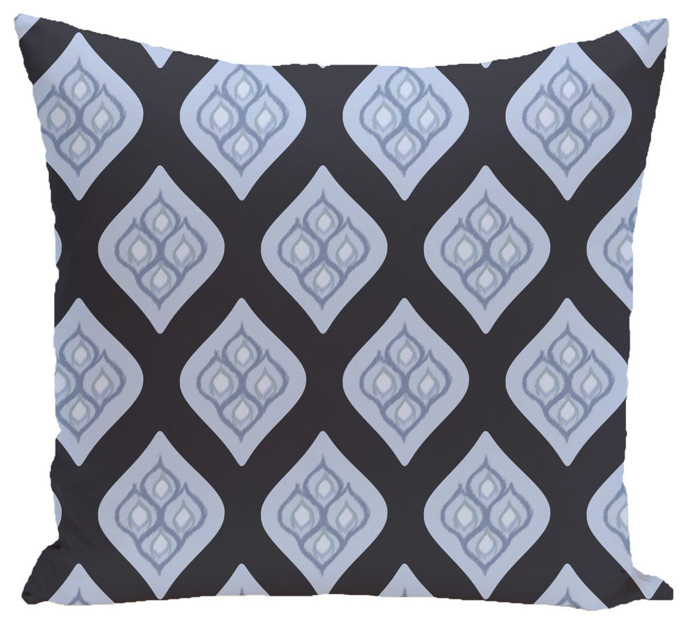 Tail Feathers Geometric Print Pillow, Peri, 26"x26"