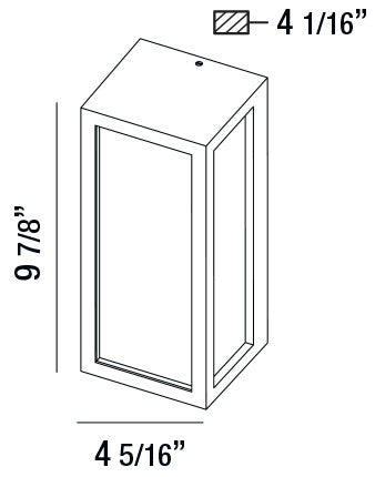 Outdoor Wall Mount LED Graphite Grey 18W