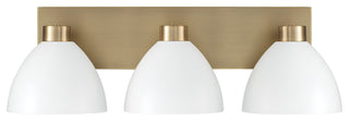 Capital Lighting 152031 Ross 3 Light 25"W Vanity Light - Aged Brass / White