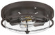 Vintage 2-Light Glass Style Flush Mount Metal Ceiling Light