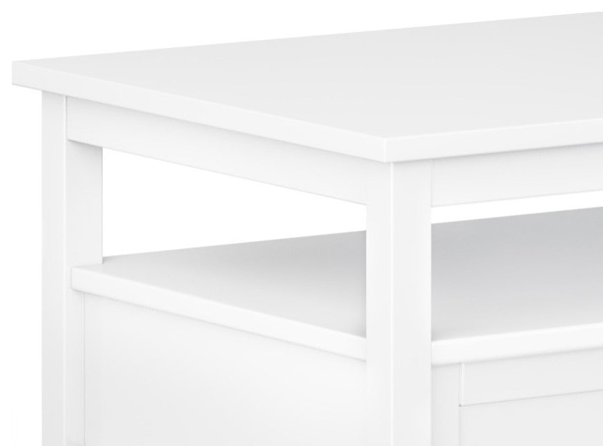 Warm Shaker Solid Wood Coffee Table In White