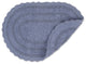 Stonewash Blue Small Oval Crochet Bath Mat