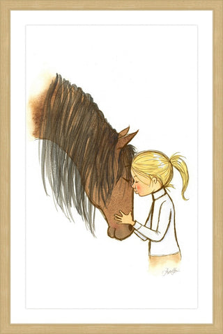 "Equestrian Girl" Framed Painting Print