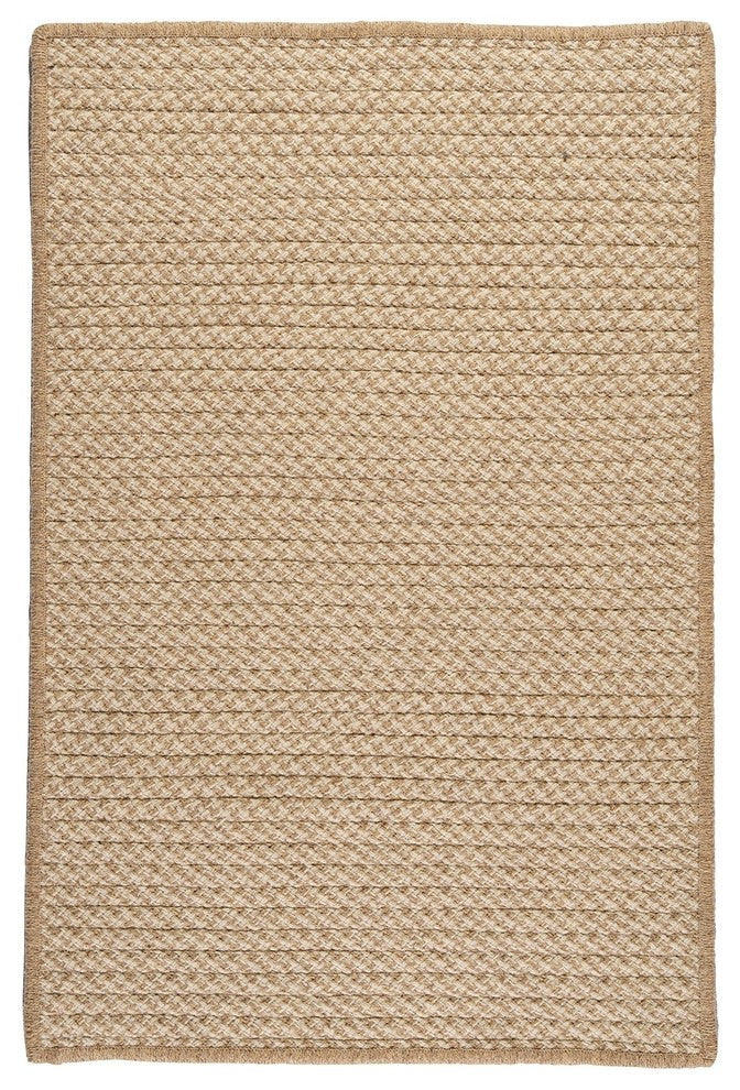 Colonial Mills Natural Wool Houndstooth HD33 Tea Modern Area Rug, Square 6'x6'