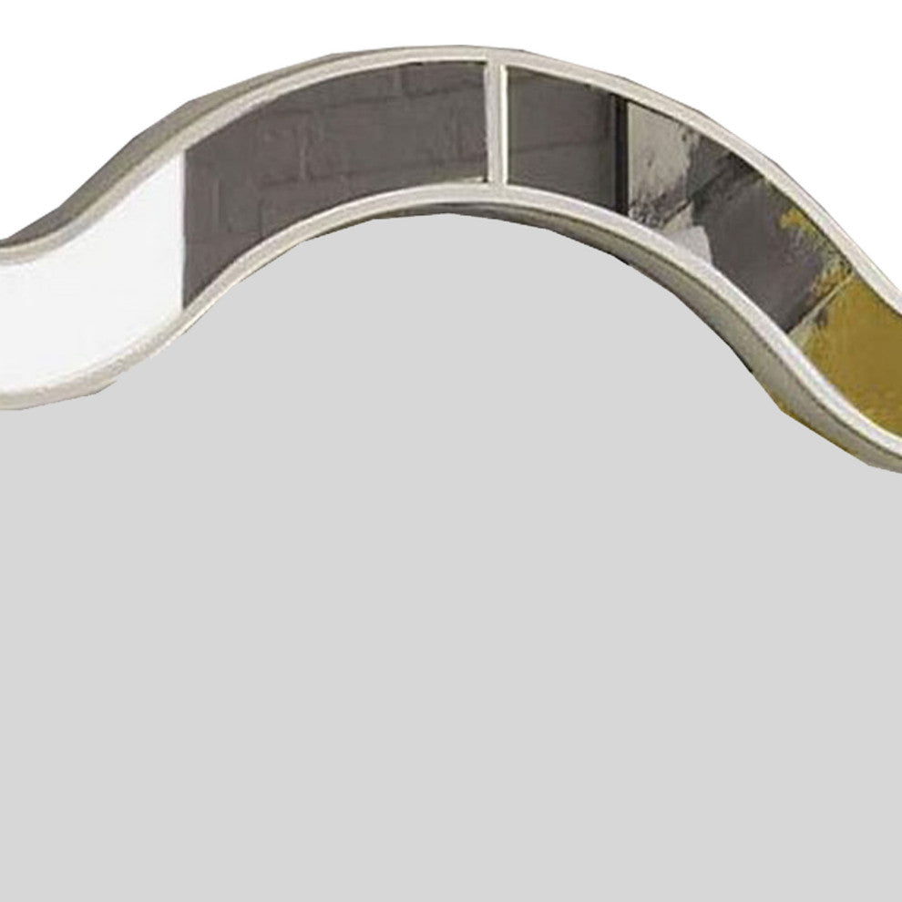 Benzara BM253006 Mirror With Intricately Divided Panels, Silver