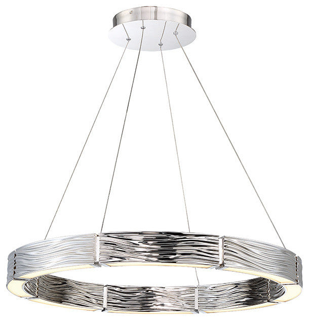 Modern Forms Zelda 29" LED Chandelier in Polished Nickel