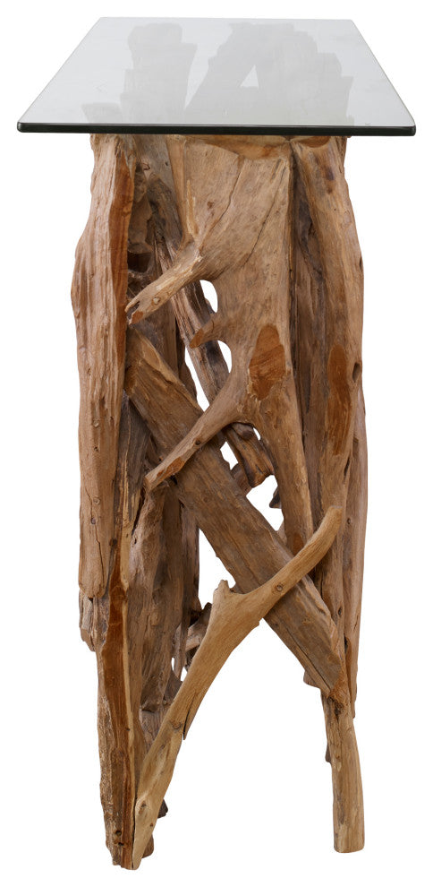 Spectacular Driftwood Console Table