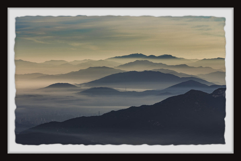 "Distant Mountain" Framed Painting Print, 30x20