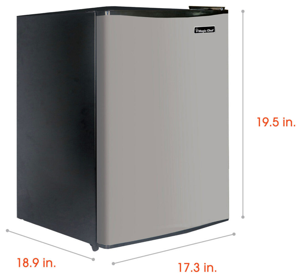 Energy Star 2.4-Cu. Ft. Mini All-Refrigerator With Stainless Steel Door