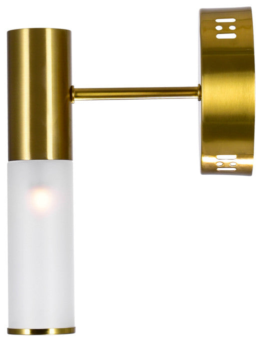 CWI Lighting 1221W7-1-625 Pipes 1 Light Sconce With Brass Finish