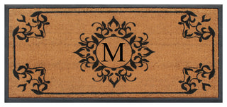 A1HC Hand-Crafted 24"x48" Rubber Coir Double/Single Monogrammed, M