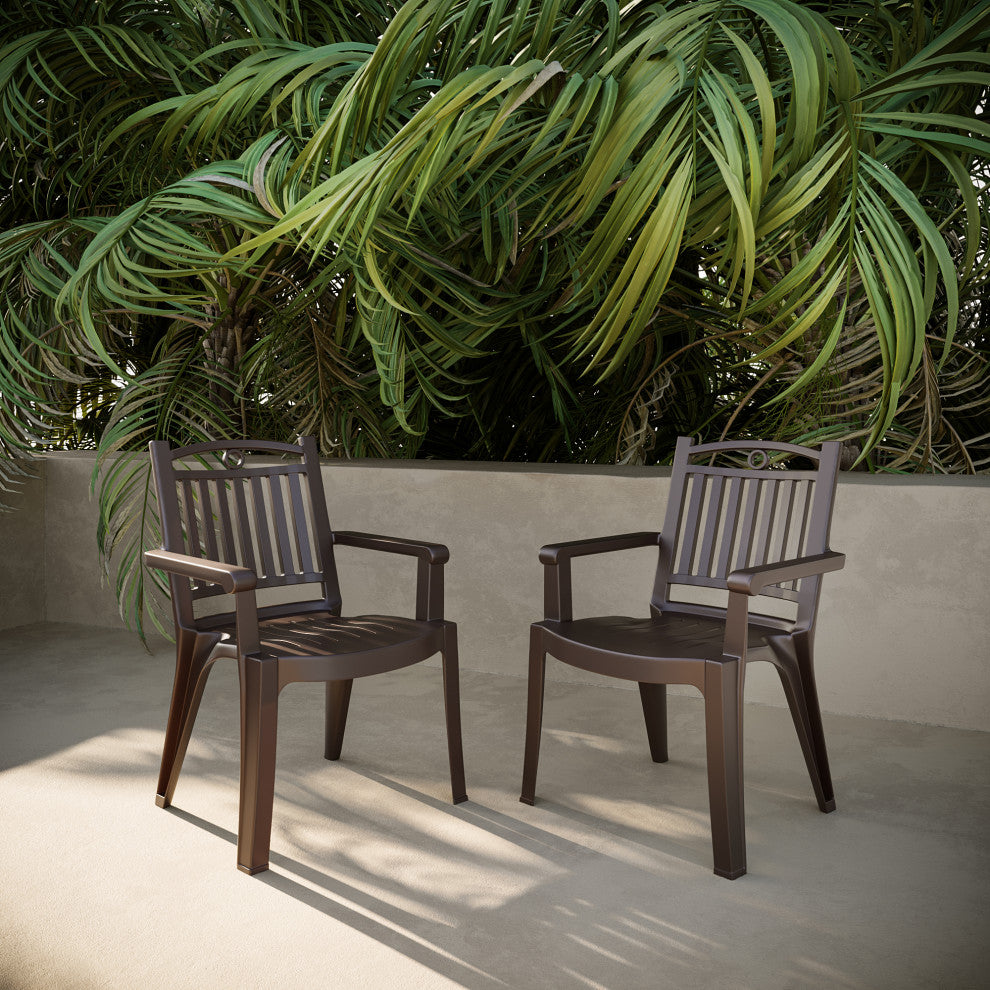 Windsor Resin Patio Chair, Brown