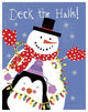 "Snowman and Penguin Friends III" Digital Paper Print by Farida Zaman, 18"x22"