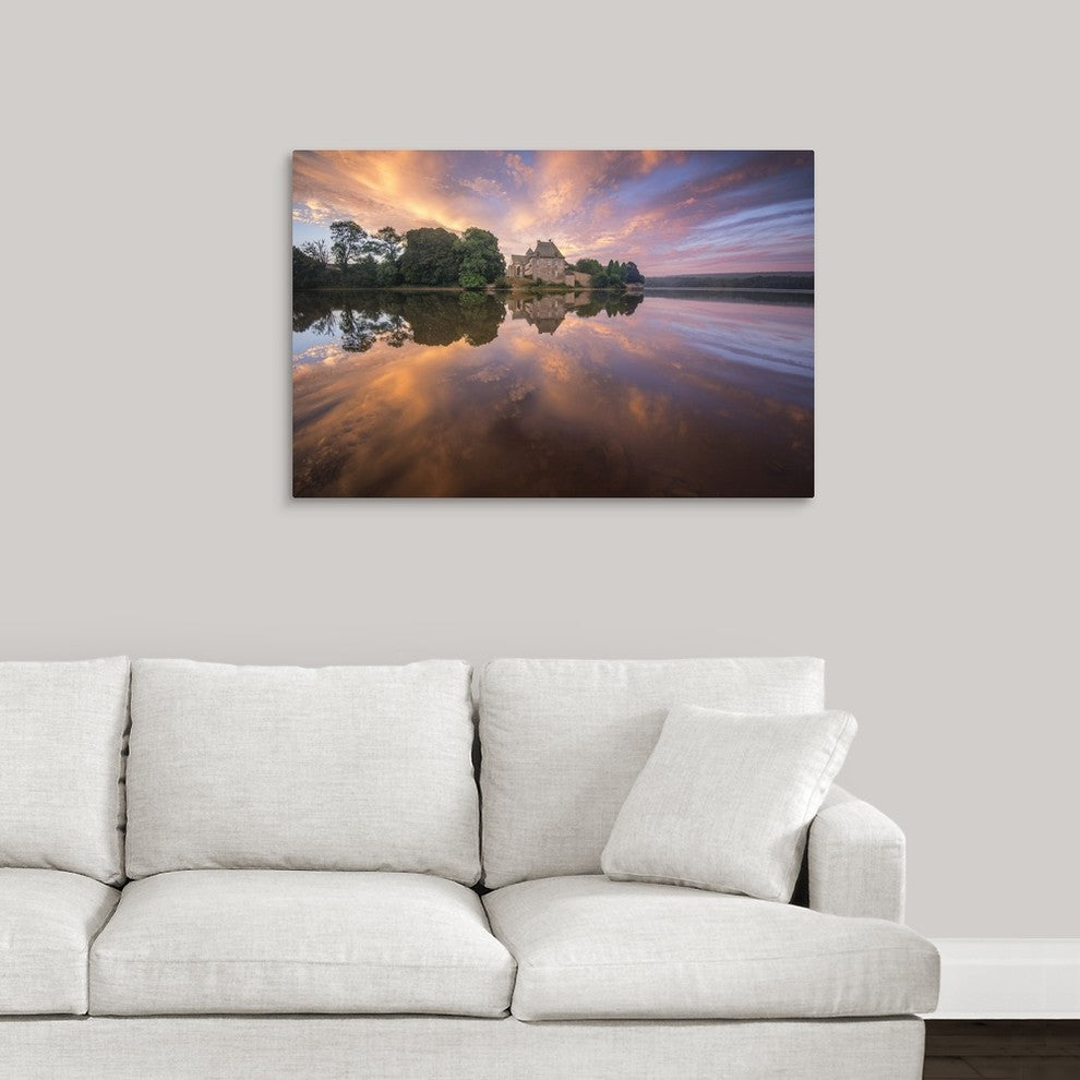 "Abbaye de Paimpont" Wrapped Canvas Art Print, 36"x24"x1.5"
