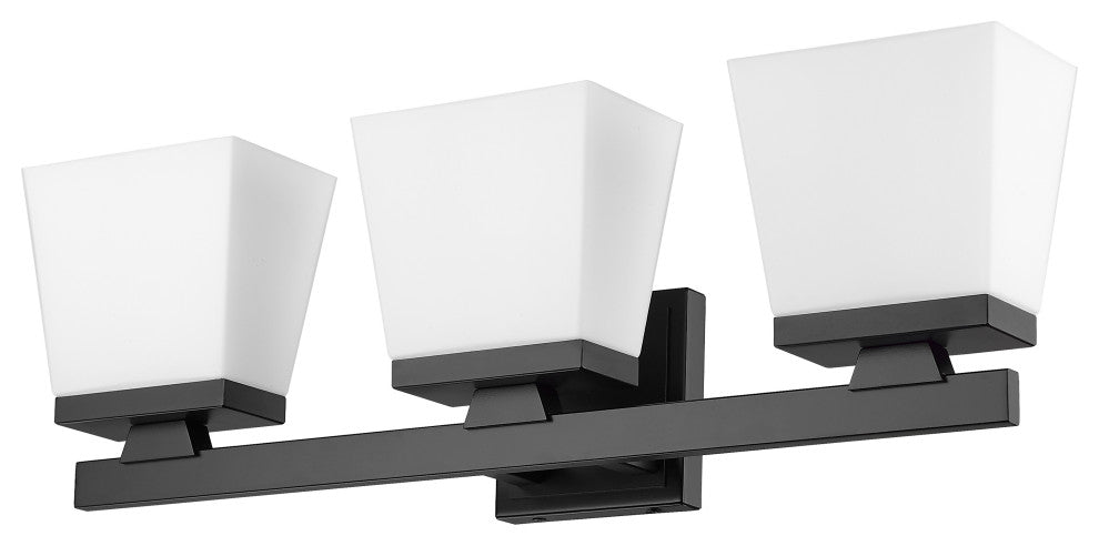 Zlite 1937-3V-MB 3-Light Vanity, Etched Opal