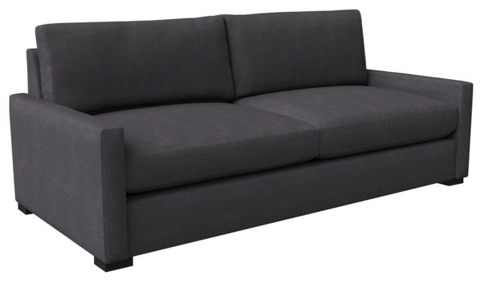 Nativa Interiors Revolution 83" Sofa, Charcoal, Depth: Deep Plush