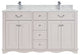 Legion Furniture WS2512 Series Bathroom Sink Vanity, Dreamy White, 60", Artificial Stone Top, Double Sink
