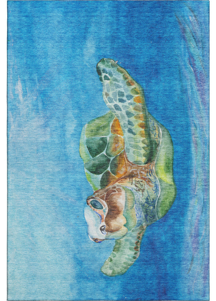 Addison Premium Washable Mayfield AMF148 Blue 9' x 12' Rug