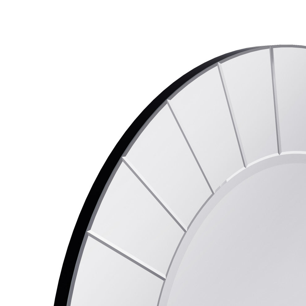 Bailey All-glass round mirror