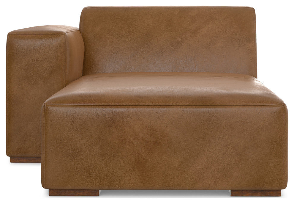 Rex Left Chaise Sofa Module in Genuine Leather
