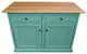 Eagle Furniture 53" Wide Traditional Coastal Kitchen Island, Aqua Fiesta