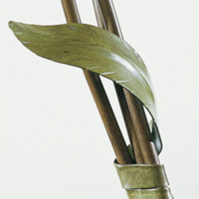 Lune 352 Ceiling Mount, Rust Brown and Green, Satin Amber
